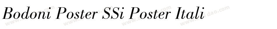 Bodoni Poster SSi Poster Italic字体转换